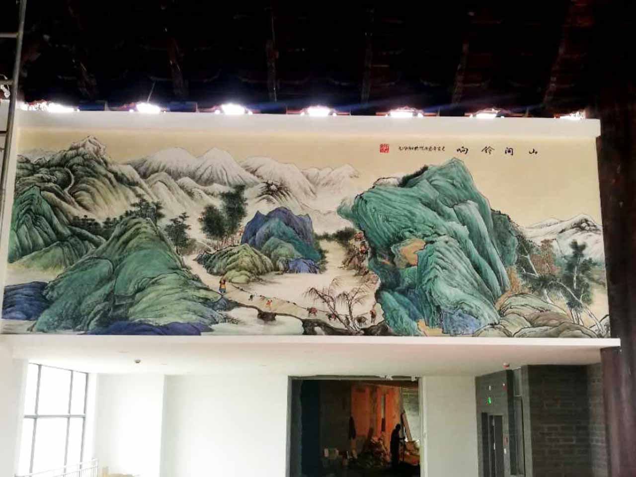 景区古建祠堂文化园区国画墙绘壁画彩绘涂鸦手绘成都澜泉文化